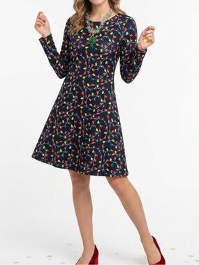 🌟Host Pick🌟George Festive Lights A-line Dress